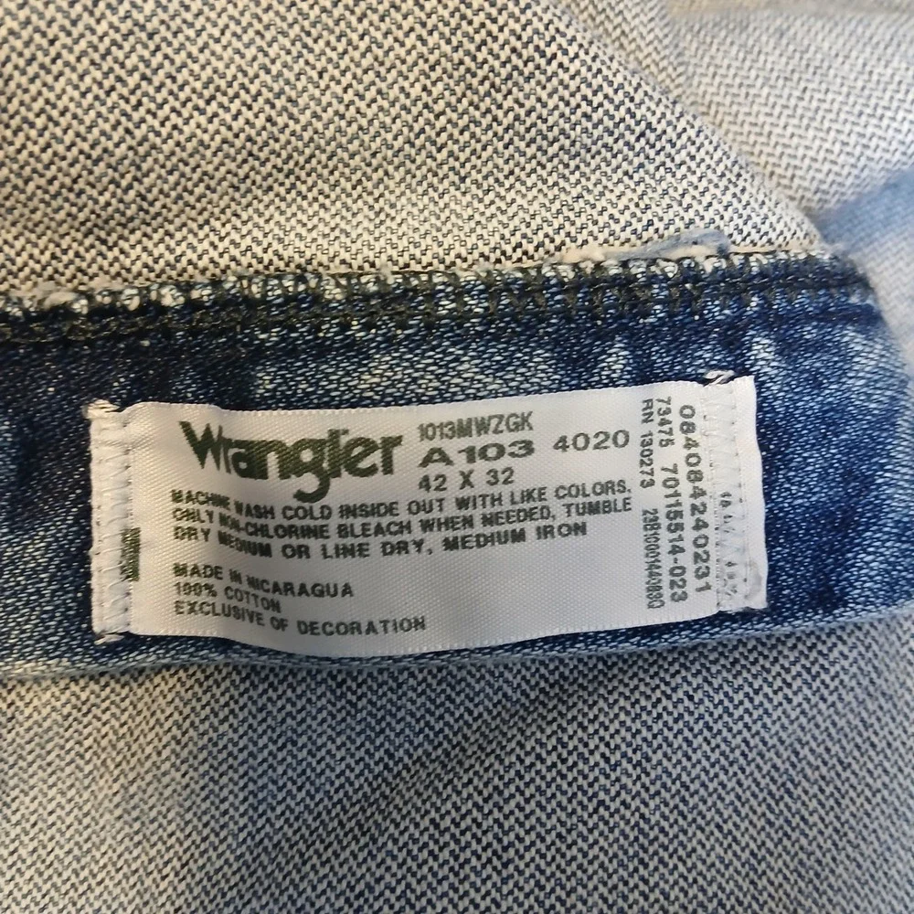 Wrangler Mens 1013MWZGK Five Star Premium Denim Straight Leg Jeans Blue 42x32